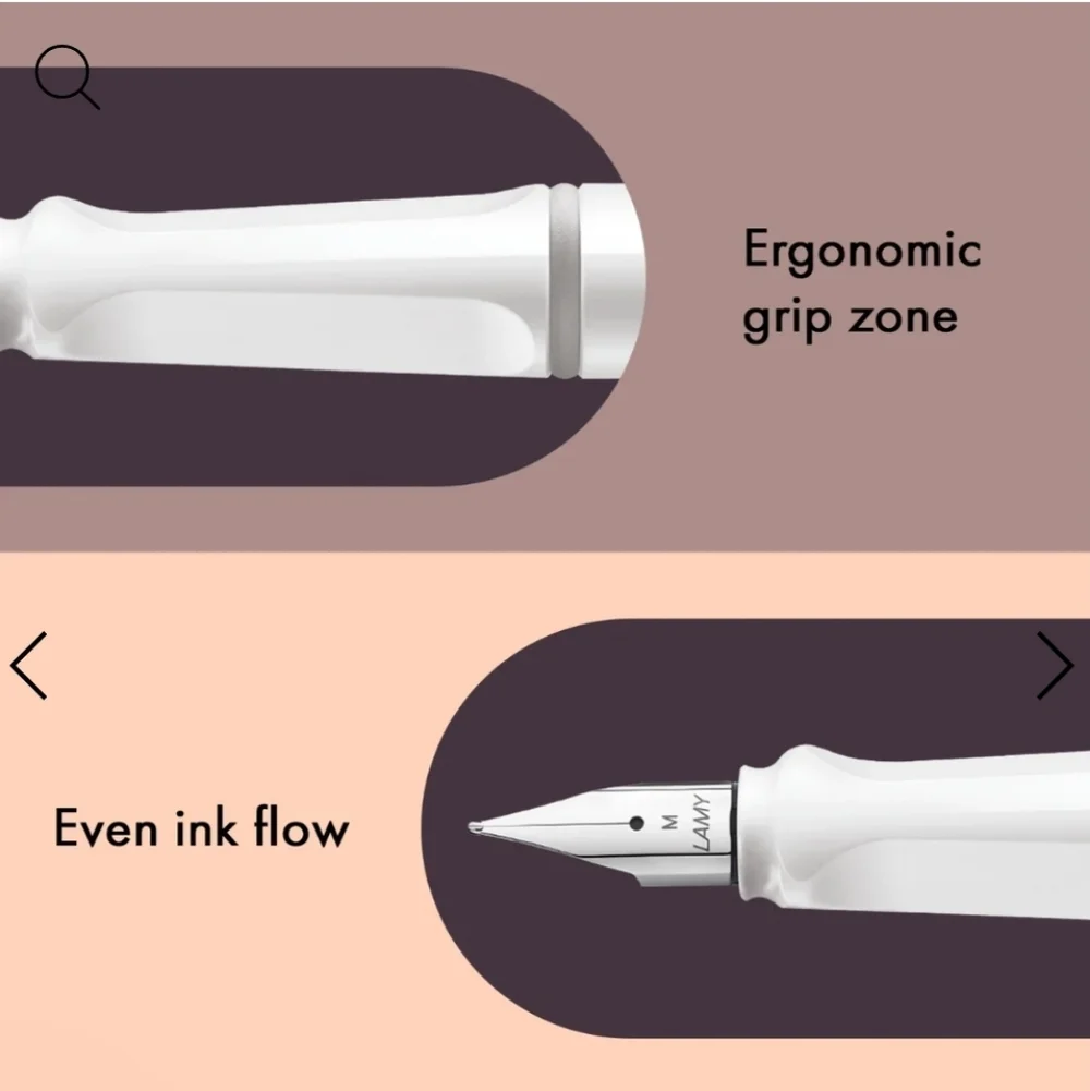 ❤️BUY 10 GET 5 FREE LAMY Safari Fountain Pen, Color White, Retail $37.00 USD